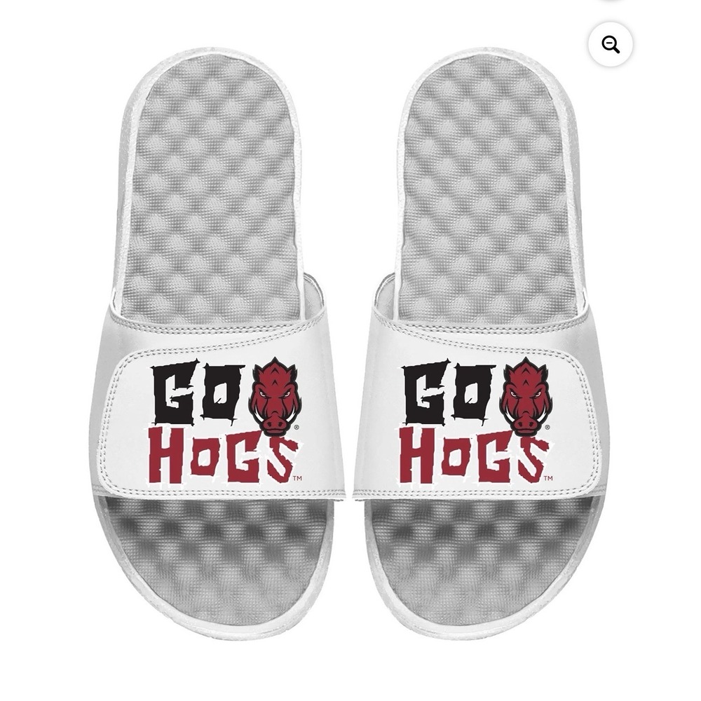 Arkansas Razorbacks Go Hogs iSlide Slide Sandals Mens Size 8 NWT MSRP $44.99